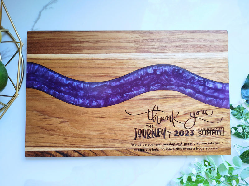 Personalized Teakwood CheeseBoard with Food Safe Colored Resin, Wedding Anniversary Birthday Bridal Christmas Gifts