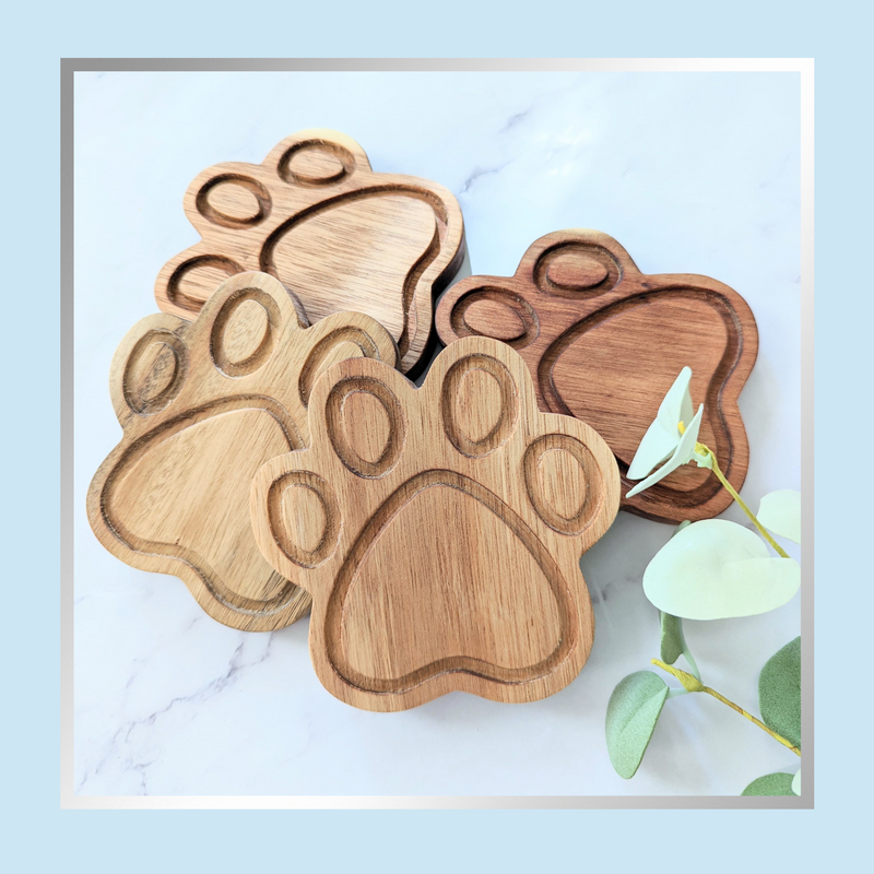 Dog Wood Coasters, Mother's Day Presents, Set of 4