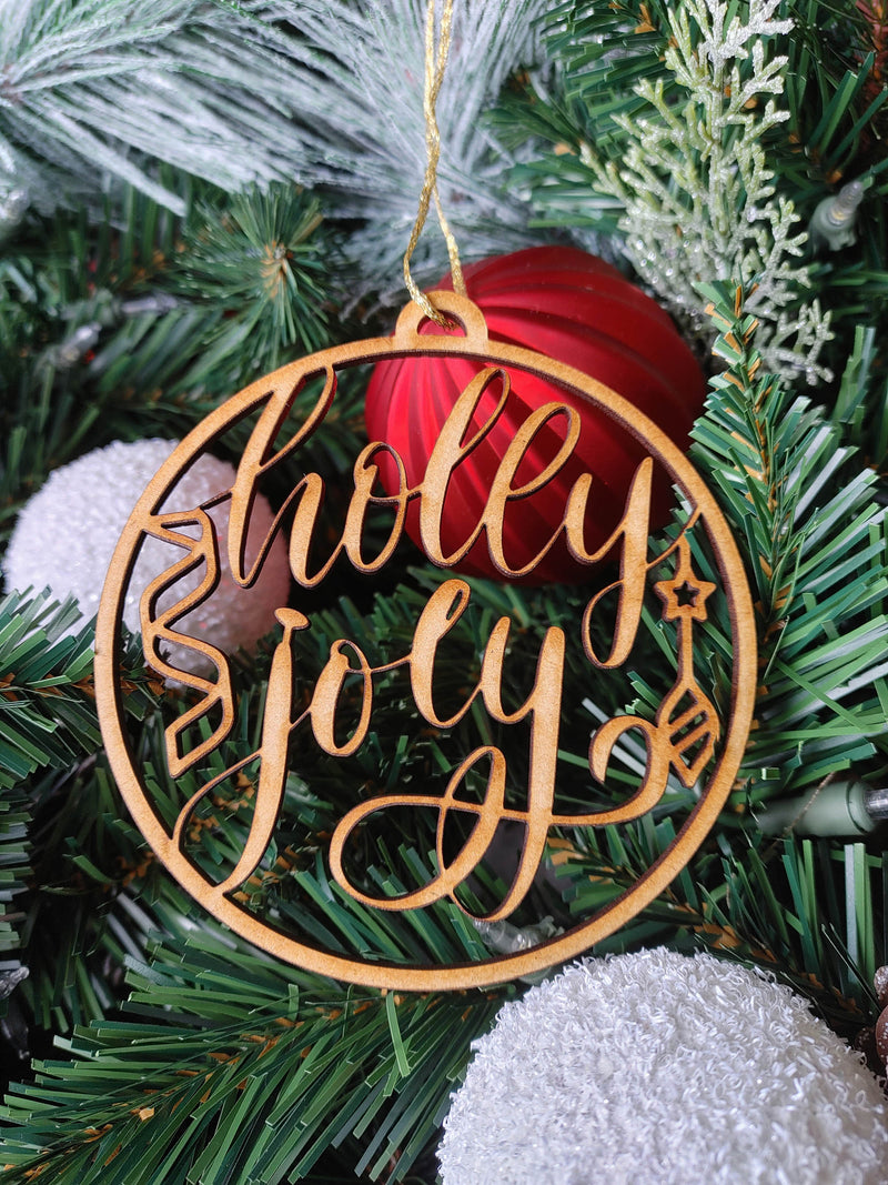 Holly Jolly Christmas Ornament