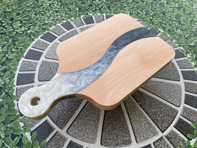 Personalized Wood Cutting Board with Resin Handle