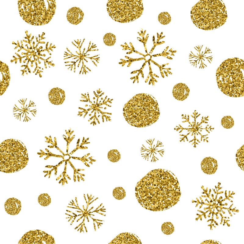 Christmas Golden Ornaments Seamless Pattern