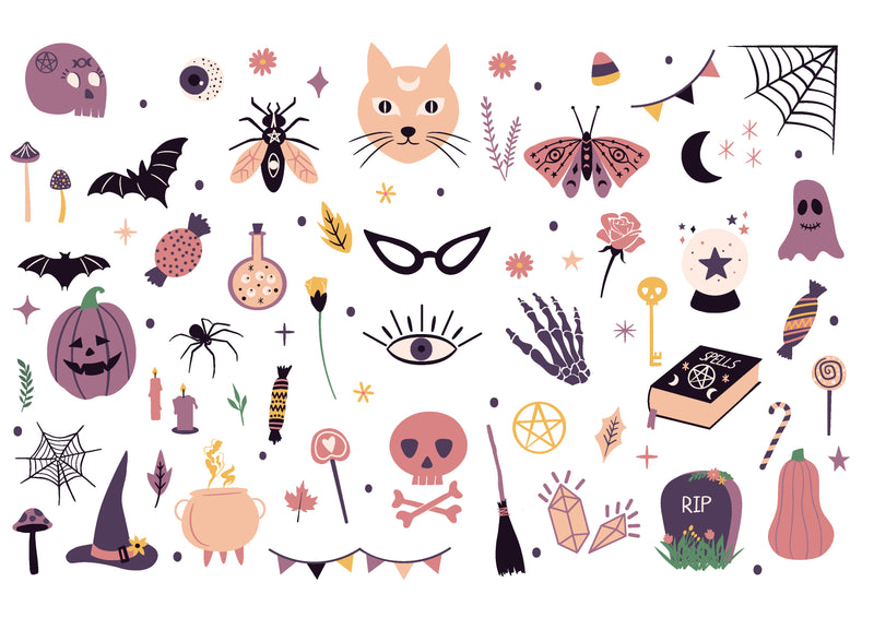 Cute Halloween Doodle Set