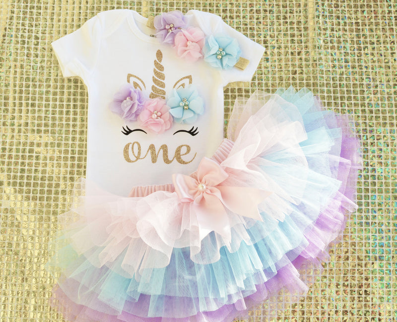 Unicorn One Birthday Outfit