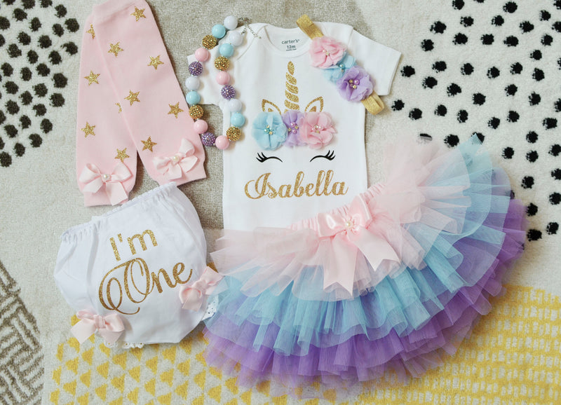 Unicorn One Birthday Outfit