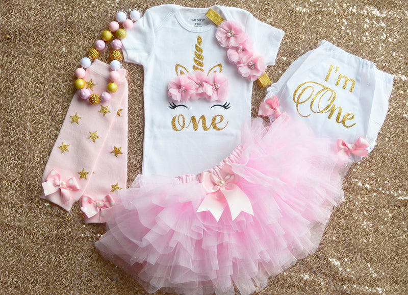 Unicorn Pink Gold Outfit | Personalized