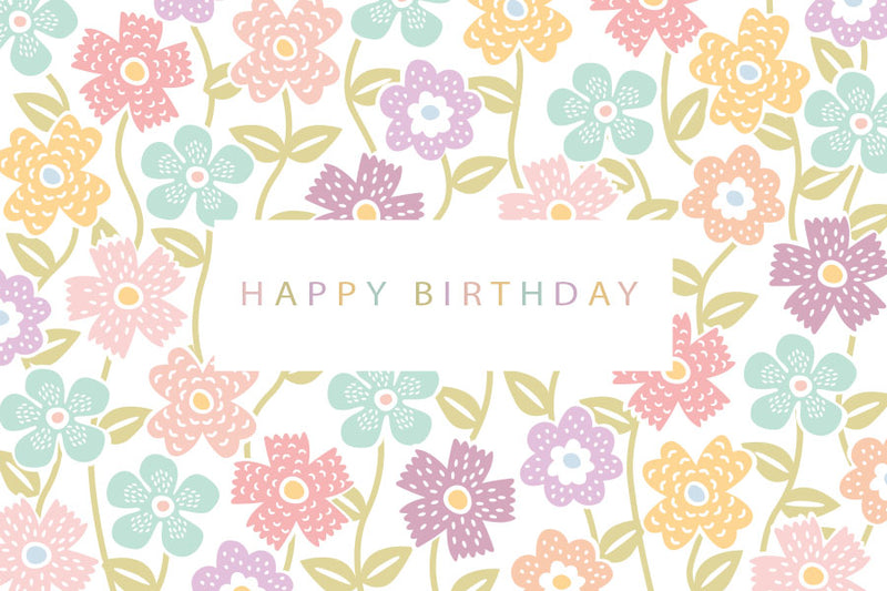 Floral Birthday Card - Free Download