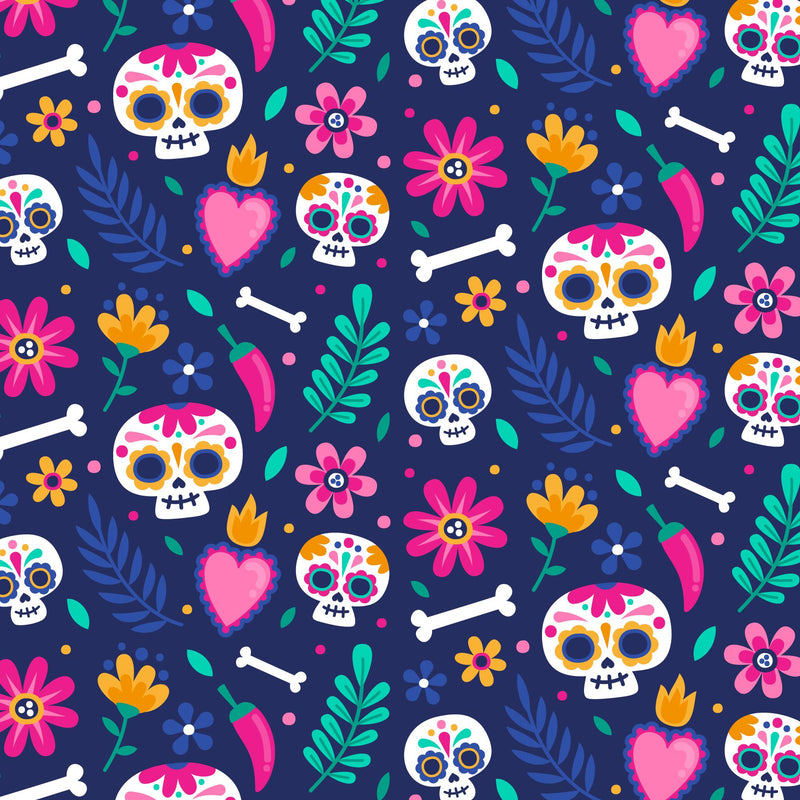 Hand drawn Dia De Muertos Pattern