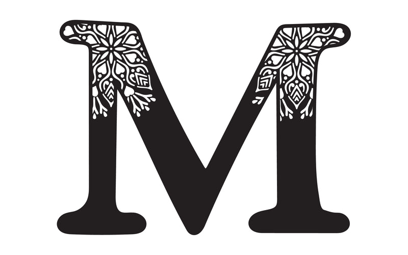 SVG File - M Initial Laser Cut