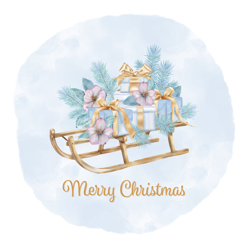 Merry Christmas Sleigh PNG Clipart