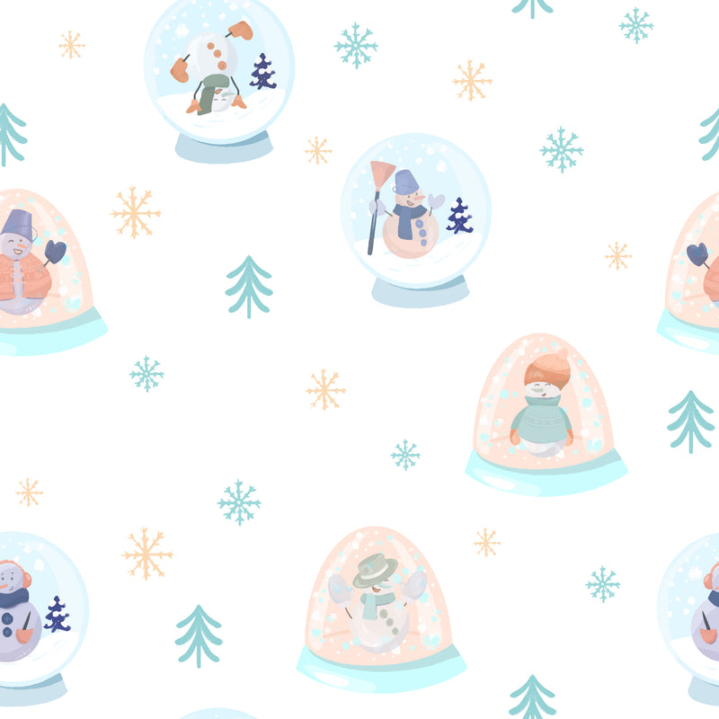 Snow Christmas Seamless Pattern