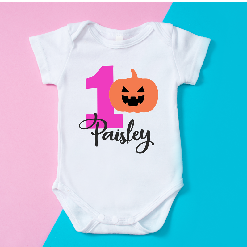 Halloween First Birthday Pumpkin Shirt - Personalized