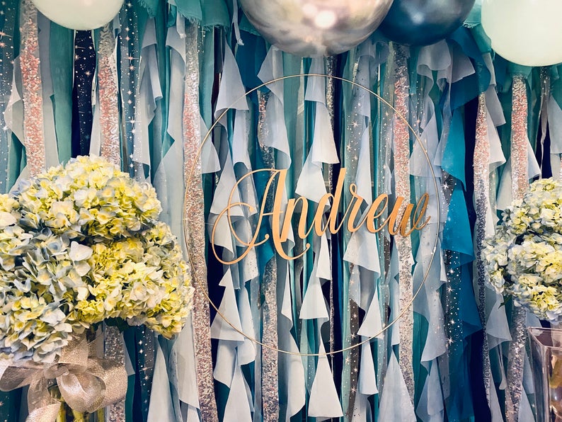 Custom Color and Fabric Birthday Backdrop