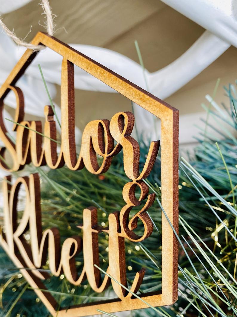 Couple's Wooden Name Sign Decor