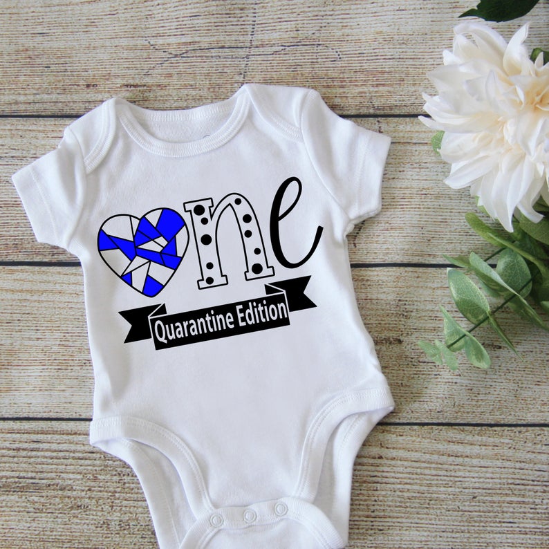 First Birthday Baby Shirt - Blue