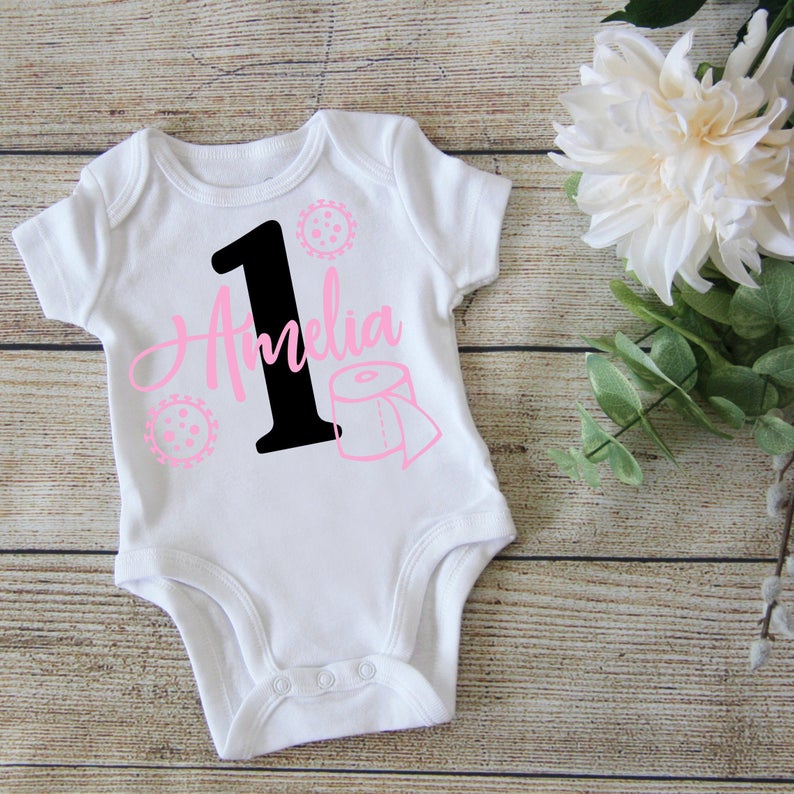 Personalized First Birthday Baby Girl Shirt