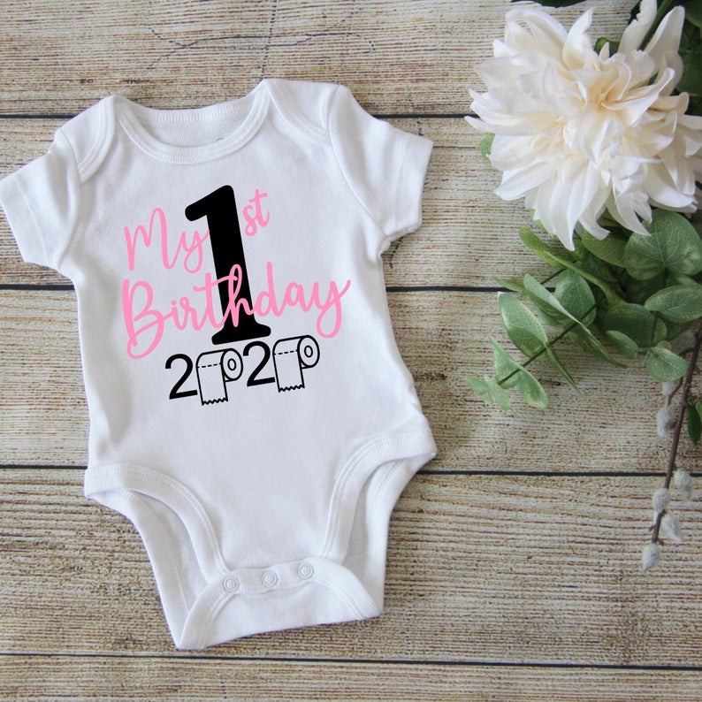 First Birthday 2020 Baby Shirt - Pink