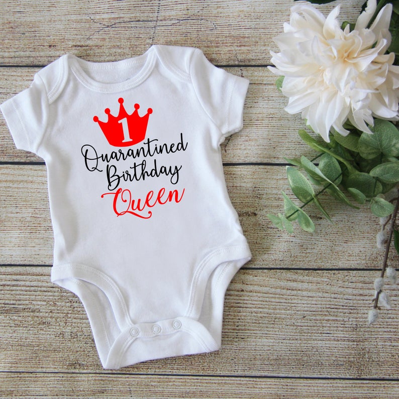 First Quarantined Birthday Queen Shirt - Red