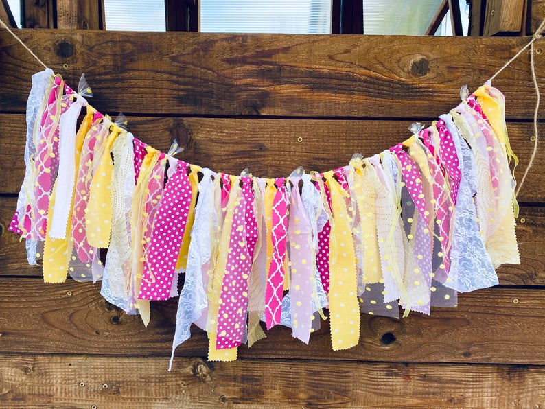 Pink Yellow Sunshine Banner | High Chair Tutu