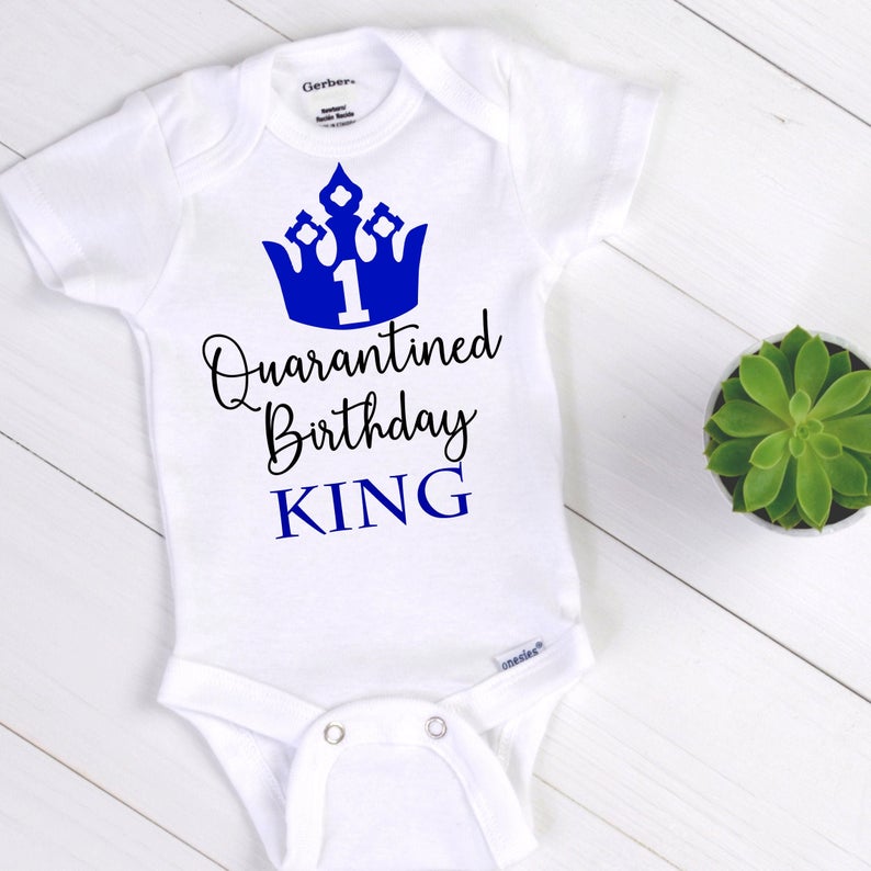 First Birthday Boy Quarantined King Shirt