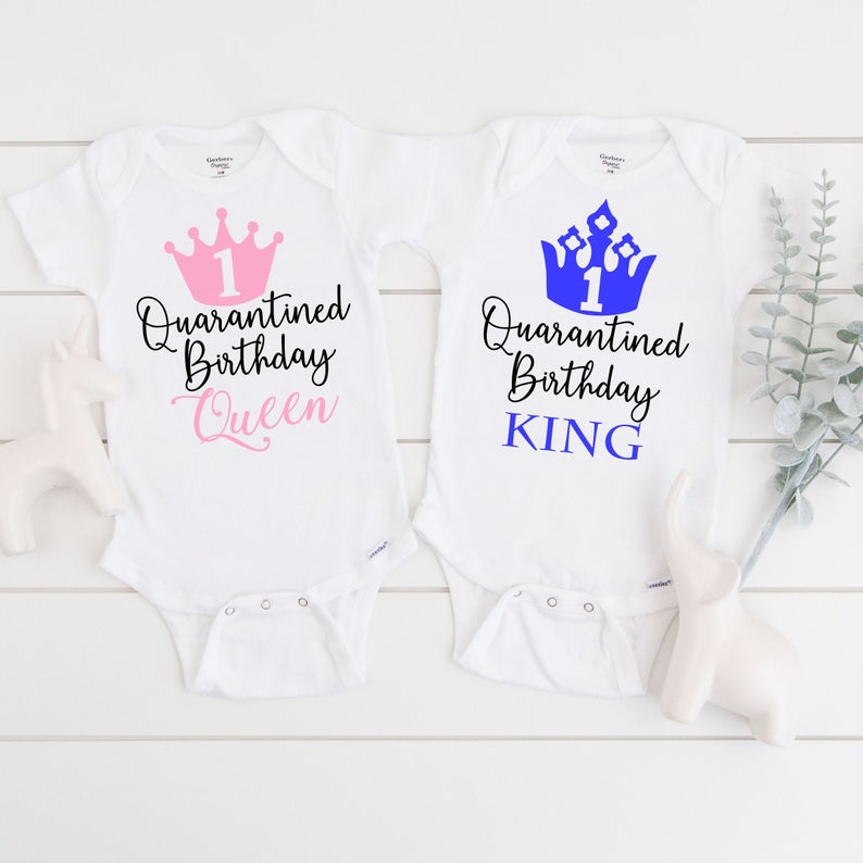 Twin First Birthday | Queen and King Shirt