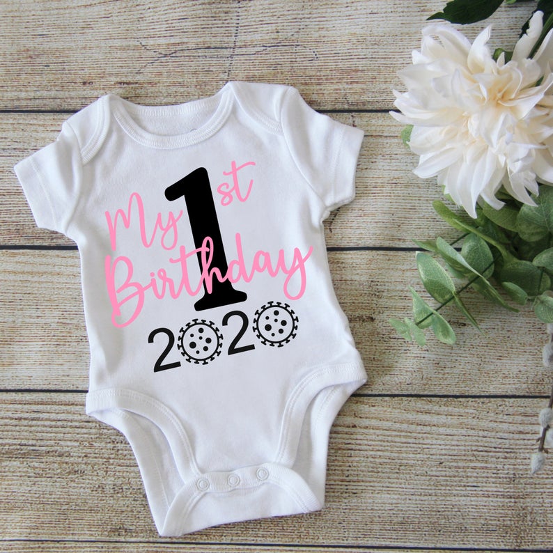 First Birthday 2020 Baby Girl Shirt - Pink