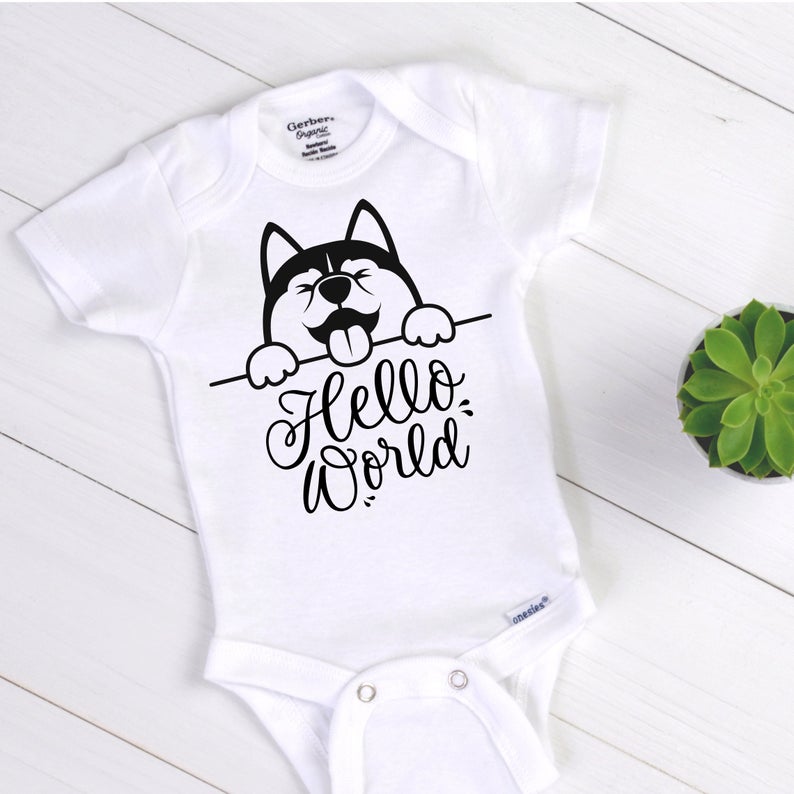 Hello World Newborn Shirt