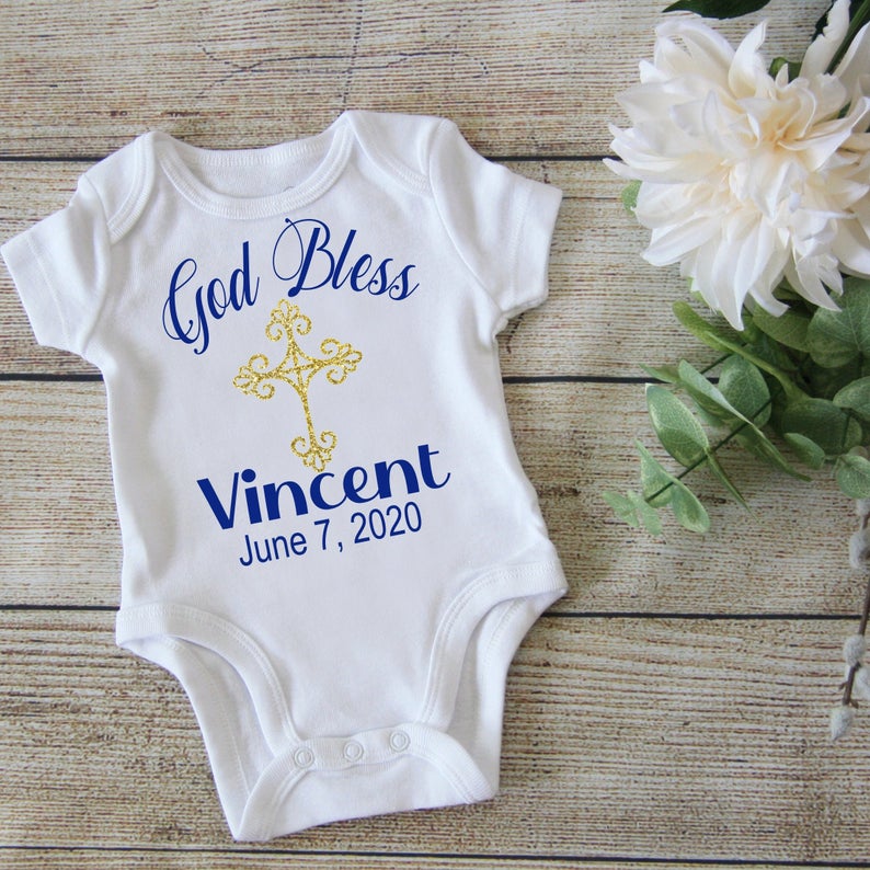 Personalized Baby Boy Baptism Outfit | Christening Shirt