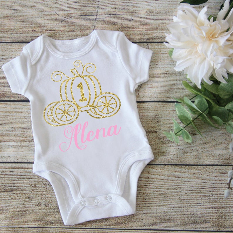 First Birthday Baby Girl Princess Shirt - Personalized