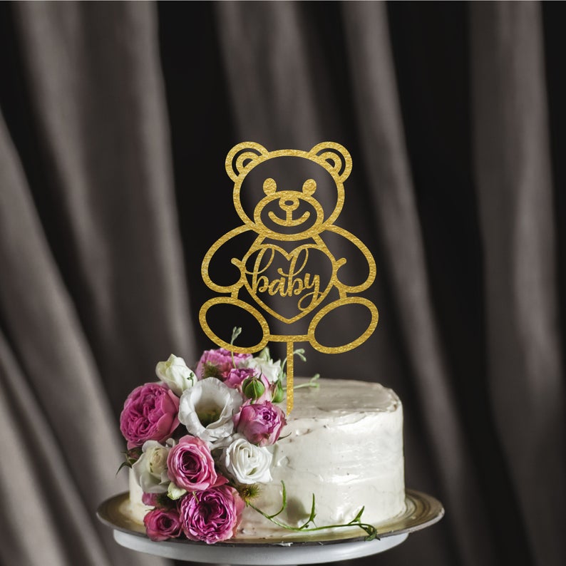 Personalized Teddy Bear Cake Topper