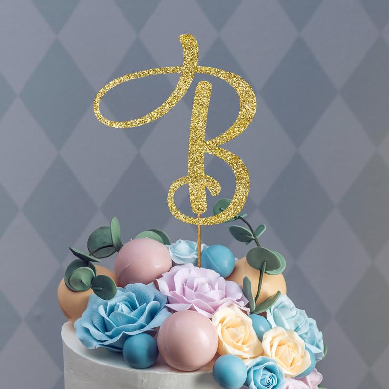 Personalized Initial Cake Topper