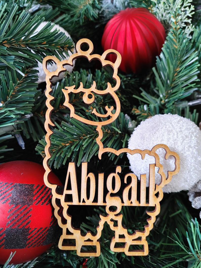 Baby Name Llama Ornament