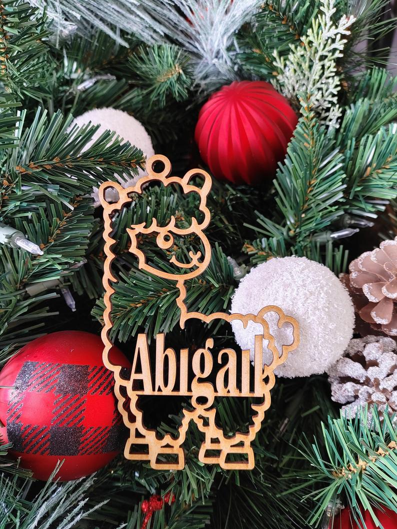 Baby Name Llama Ornament