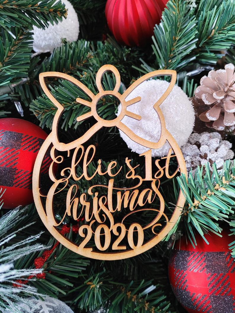 Baby Name First Christmas Ornament