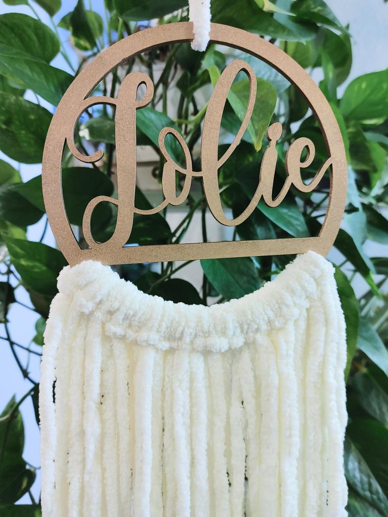 Personalized Name Boho Macrame Decor