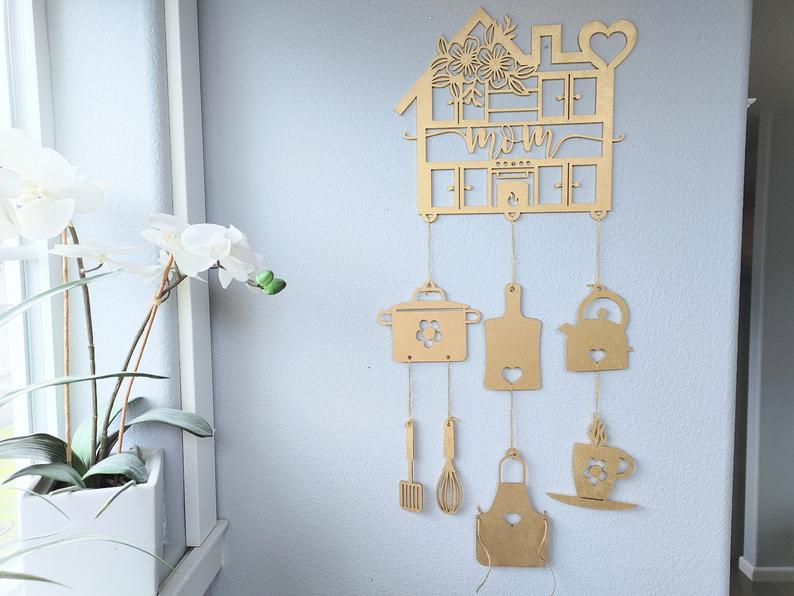 Personalized Home Sign Hanging Decor - Mom Gift Idea