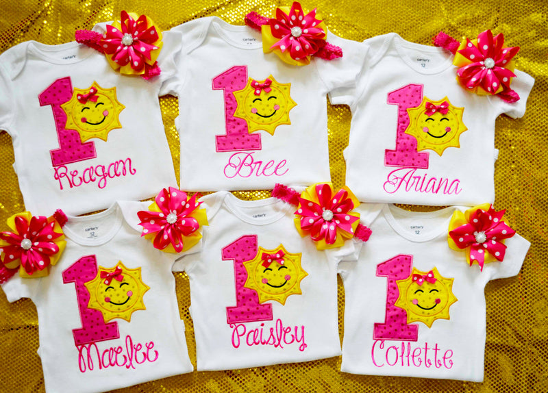 Little Sunshine Hot Pink Outfit | Personalized