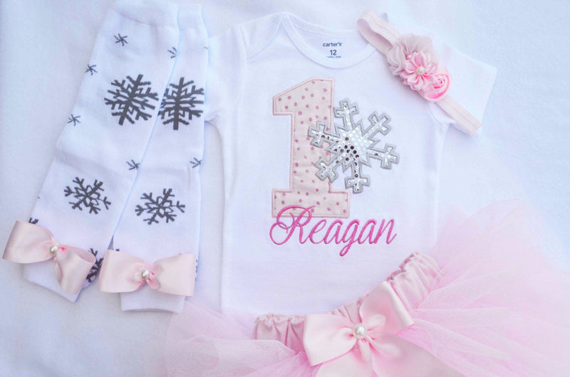 Winter Onederland Pink Silver Outfit | Personalized