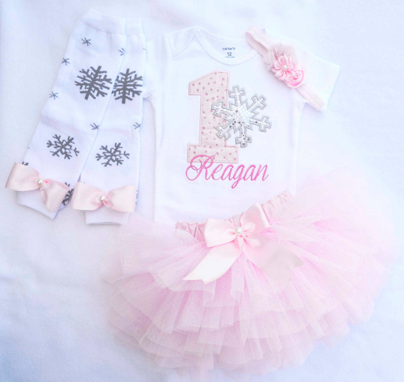 Winter Onederland Pink Silver Outfit | Personalized