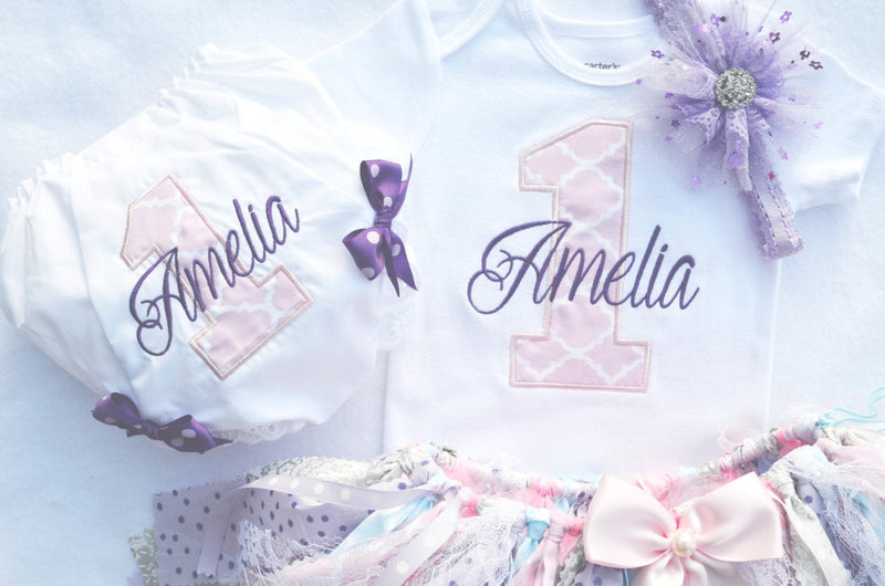 Pastel Rainbow Fabric Tutu Outfit | Personalized