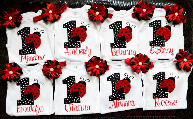 Ladybug Embroidery Shirt | Personalized