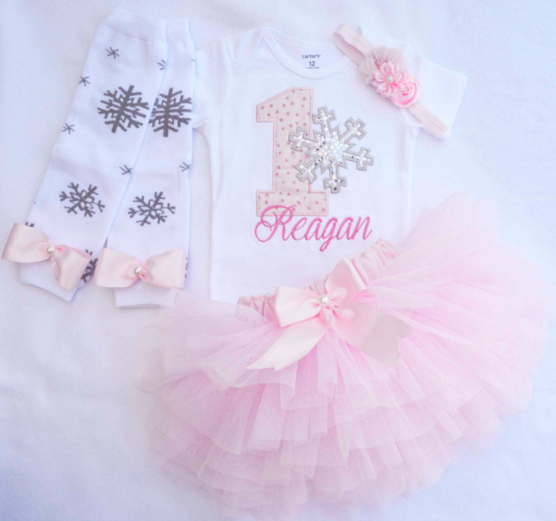 Winter Onederland Pink Silver Outfit | Personalized