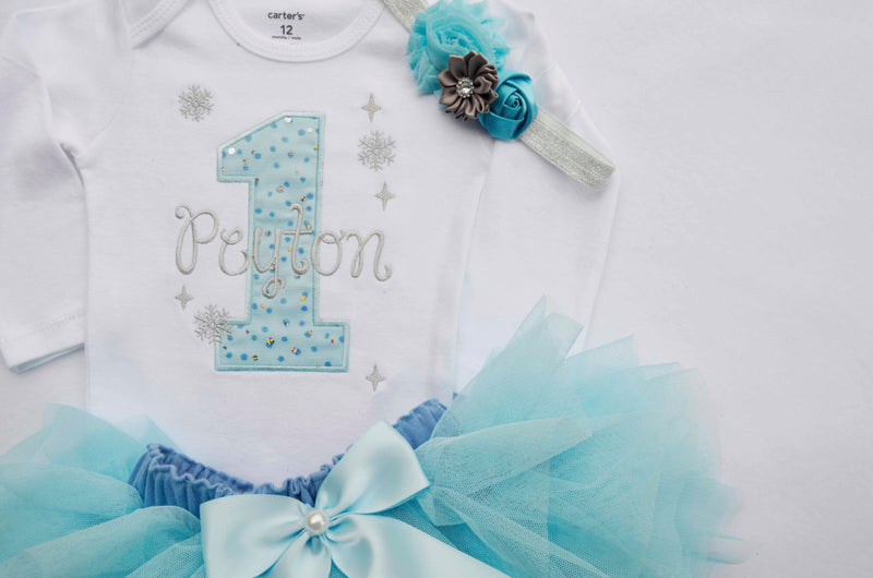 Winter ONEderland Blue Silver Outfit | Personalized