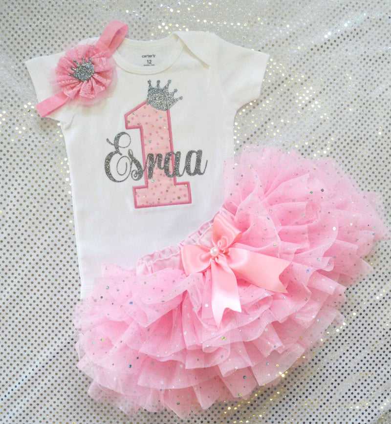 Pink Silver Princess Outfit | Personalized