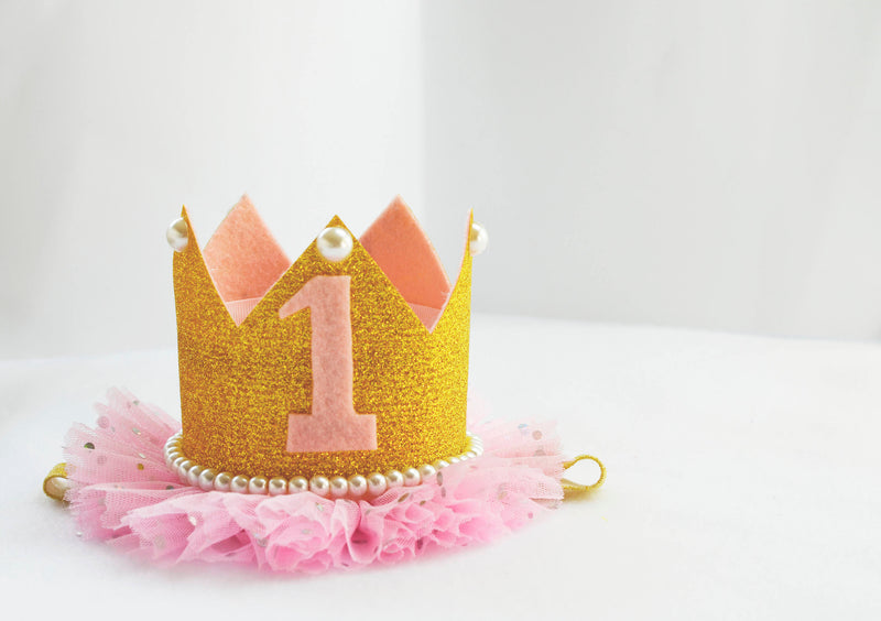 Princess Pink Gold Outfit with Crown | Personalized