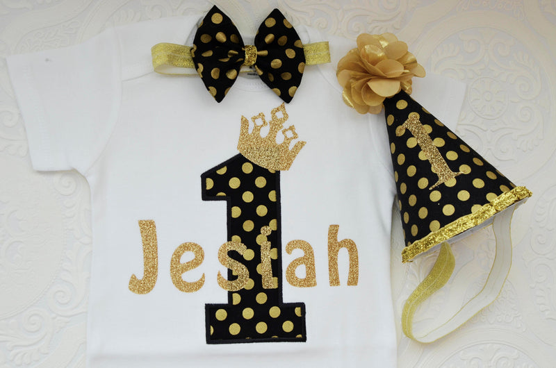 Gold One Cake Smash Outfit