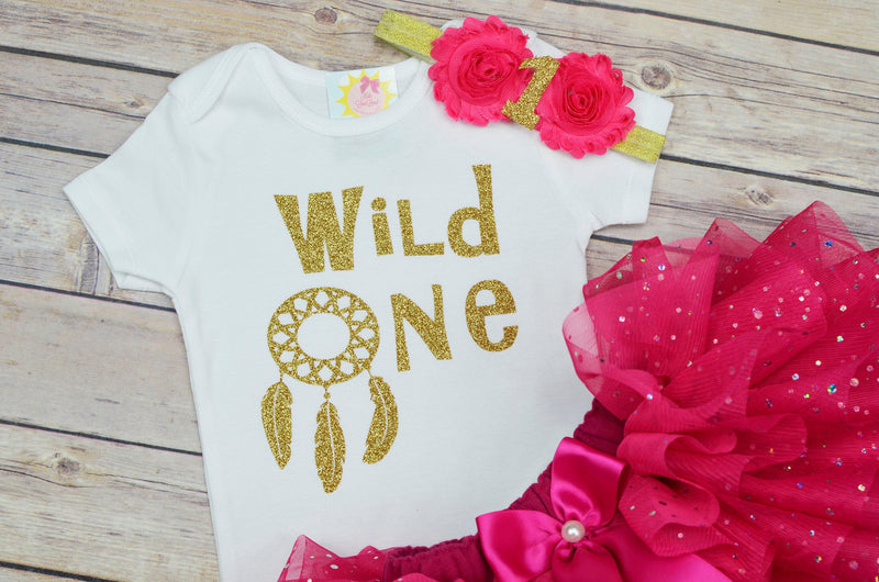 Premium Wild One Pink Gold Outfit