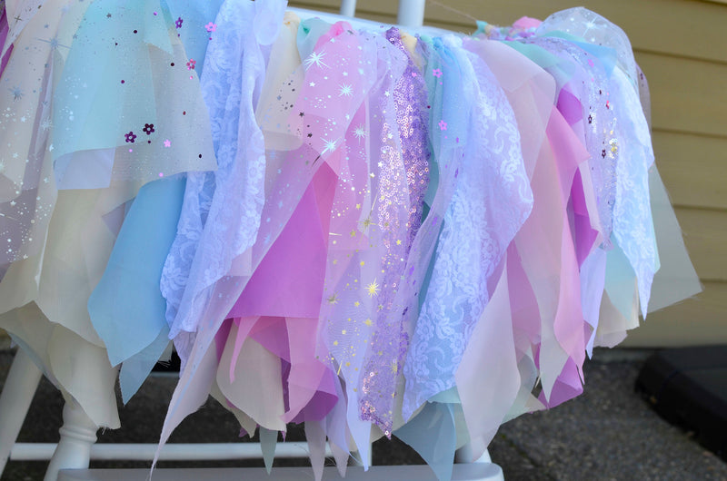 Pastel Rainbow Unicorn High Chair Banner | Birthday Decorations