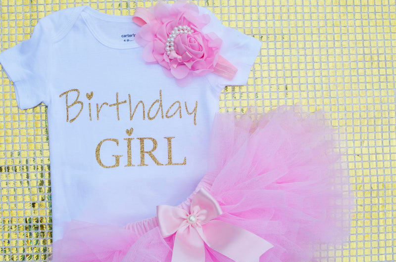 Birthday Girl Pink Gold Outfit