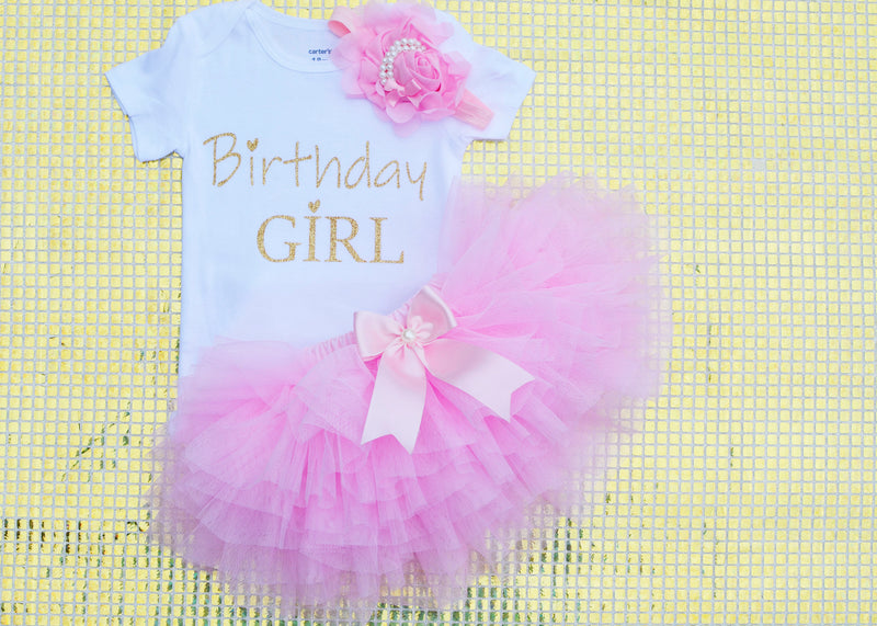 Birthday Girl Pink Gold Outfit