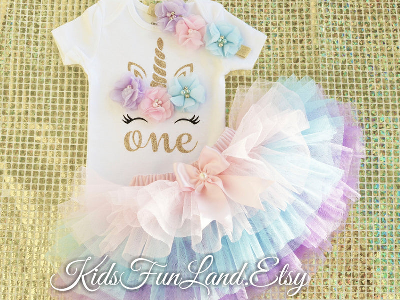 Unicorn One Outfit with Matching Banner